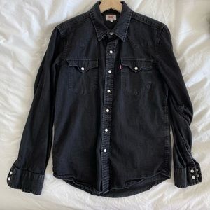 Levi's Men's Black Denim Shirt